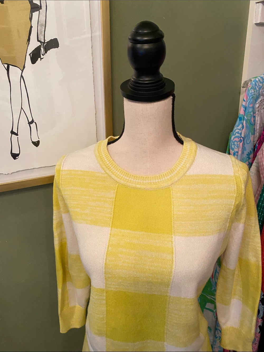 CAbi Checkerboard sweater